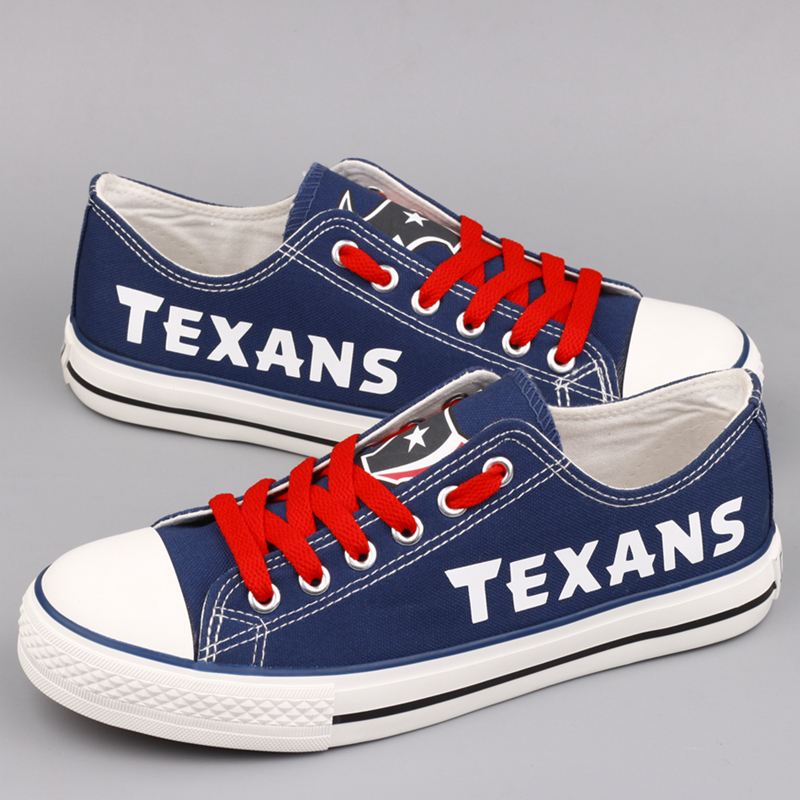 Women's Hoston Texans Repeat Print Low Top Sneakers 002